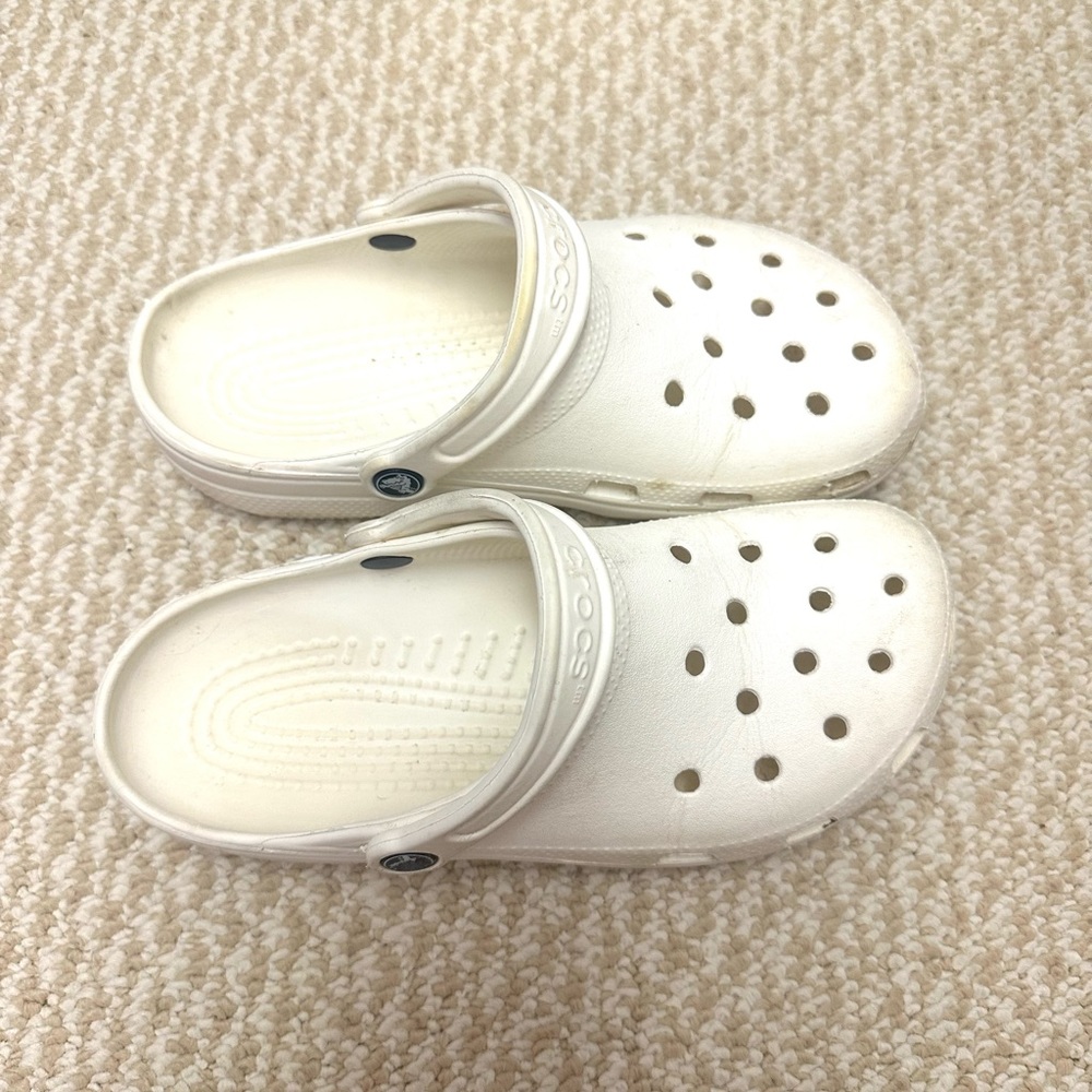 Used white crocs